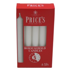 Prices Candles Standard Household White 10 Pack